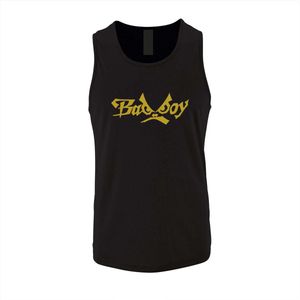 Goude Tanktop met “ BadBoy “ print Goud Size XXXL