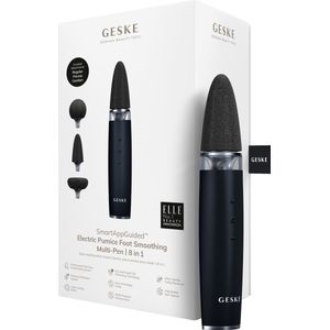 GESKE Electric Pumice Foot Smoothing Multi-Pen | 8 in 1 | Elektrische Voetvijl & Exfoliator | 3 Puimsteen Opzetstukken | Voor Zachte Voeten | Geavanceerde Eeltverwijdering | Voor je Pedicureset