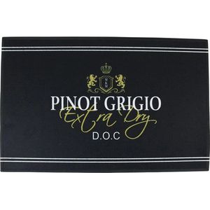 deurmat wijn pinot grigio zwart 75x50cm