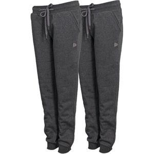 2-Pack Donnay - Joggingbroek met elastiek (Carolyn) - Sportbroek - Dames - Charcoal-marl (037) - maat L