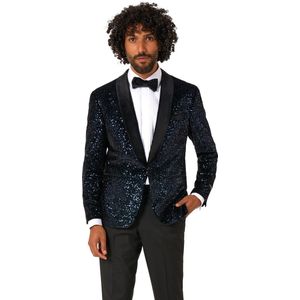 OppoSuits Deluxe Dinner Jacket - Navy Sequins - Heren Blazer - Glitter - Blauw - Colbert - Maat EU 48