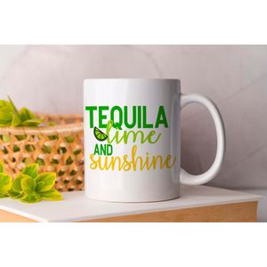 Mok Tequila Lime And Sunshine - Tequila - Mexico - Lime - Party - Fiesta -Feest - Drink - Drankje - Shoots - Verjaardag - Birthday