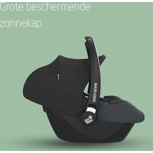 Maxi-Cosi CabrioFix i-Size, Autostoel Baby, 0-12 mnd, Max. 12 kg, Licht Autostoeltje Baby (3,2 kg), Grote Zonnekap, Extra Gevoerde Zitting, Past op de meeste Maxi-Cosi-kinderwagens, Essential Graphite