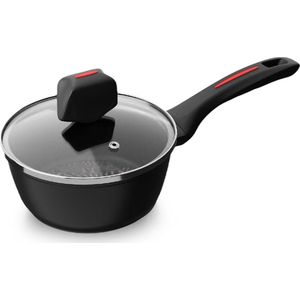 Royalty Line® FSN16 Steelpan Inductie - Ø 16 cm - Sauspan Met Antiaanbaklaag - Steelpannen Voor Alle Warmtebronnen - Zwart