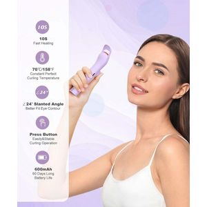 Verwarmde Wimperkruller voor Langdurige Perfecte Wimpers – Draagbaar en Oplaadbaar