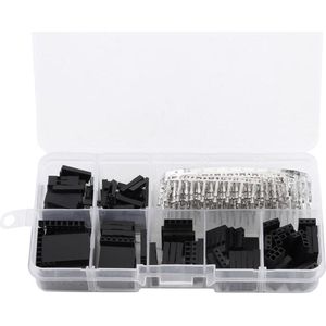 Allecto plus - Jump Wire Pin Headers Stekkerbehuizing Male Female Crimp Pins 310 Stuks 2,54 mm Spoed 1 2 3 4 5 6 8 Adapter Assortiment Kit