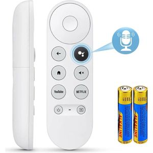 Remote voor Chromecast TV - Afstandsbediening Wit - Inclusief Batterijen