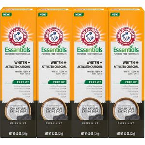 Arm & Hammer Essentials Charcoal Tandpasta – Fluoridevrij – Whitening + Geactiveerde Houtskool – 484 g