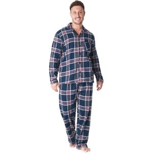 Katoenen Herennachtkleding - Geruite Loungekleding en Flanellen Pyjama Set