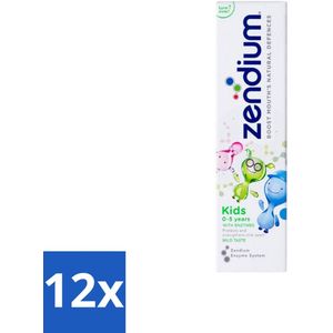 Zendium - Kids 0-5 Jaar - Tandpasta - 75 ml - Voordeelverpakking - 12 stuks
