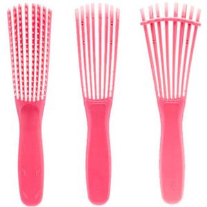 ATR AwesomeForYou. Detangler brush – Kroeshaar Ontklit borstel – Denman bristel brush – Styling haarborstel Roze