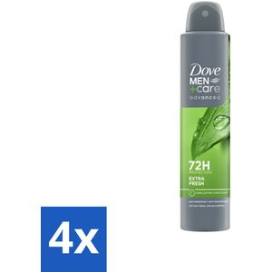 Dove Men+Care Deodorant Spray - Extra Fresh - 200 ml - Voordeelverpakking - 4 stuks