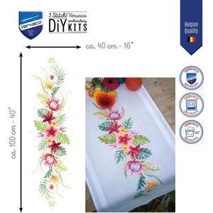 Vervaco - Loper kit Tropische bloemen - PN-0199051