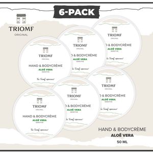 Hand & Bodycrème - Aloë Vera - 50 ml - 6-Pack - Handcrème