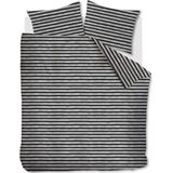 Ariadne at Home Knit Stripes Dekbedovertrek - Eenpersoons - 140x200/220 cm - Black White