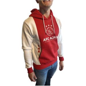 Ajax Hoody Rood Wit Logo 2022 XXL - Ajax Kleding - Ajax Hoodie - Ajax Amsterdam -