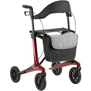 MultiMotion - Carbon rollator maat M - 5,5 kg - Softwielen - Rood