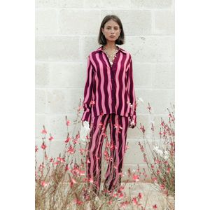 Colourful Rebel - Melody Striped Straight Pants - Dames - Broeken