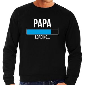 Papa loading - sweater zwart voor heren - papa kado trui / aanstaande vader cadeau/ papa in verwachting XXL
