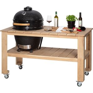 Heavenly Garden - BBQ Tafel - Buitenkeuken - Starter de Luxe - Afmetingen (LxBxH) 150 x 76 x 87 cm - Eikenhout