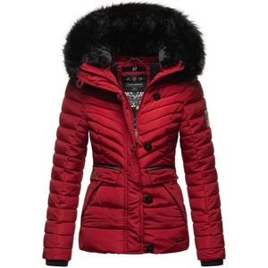 Gewatteerd & Winddicht Navahoo Westeriaa - Winterjas Dames - Volwassen - Afneembare Kraag -Capuchon - Rood - M