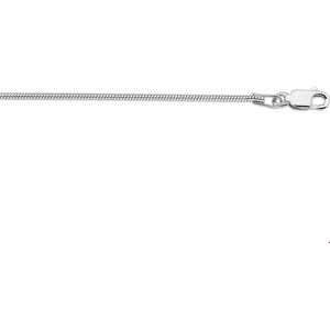 Zilver Gerhodineerde Collier slang rond 1 1314757 40 cm