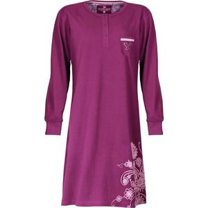 Tenderness Dames Nachthemd - Katoen - Jersey Kwaliteit - Paars - Maat S