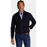 NZA - Katoenen Vest - Blauw - Regular Fit - Full Zip met Opstaande Kraag