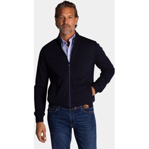 NZA - Katoenen Vest - Blauw - Regular Fit - Full Zip met Opstaande Kraag
