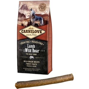 Carnilove - Lamb Wild Boar Adult - 12 KG - Hondenvoer + Gratis Snack