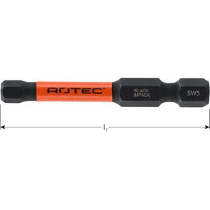 Rotec IMPACT schroefbit HEX, SW3x50 (inbus) (2st.)