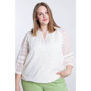 Paprika Effen blouse met ballonmouwen