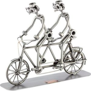 scultpuur tandem fiets beroepen beeldje - metaal 24x5x18,5 relatiegeschenken