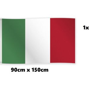 Vlag Italie 90cm x 150cm - Landen Italiaans national EK WK voetbal hockey sport festival thema feest