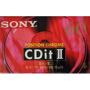 SONY CDit II - 60 MIN - AUDIO TAPE (CASSETTE BANDJE) - 60 MIN (2 X 30) - VINTAGE TAPE UIT 1998