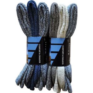 Mannen sokken chaussettes - outdoor heren - 6 paar - blauw/jeans - maat 43/46