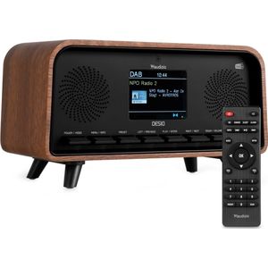 Audizio - Desio - DAB Radio - Houtlook Donker - Retro Radio met Bluetooth