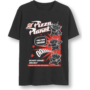 Disney Toy Story - Pizza Planet Kinder T-shirt - Kids tm 10 jaar - Zwart