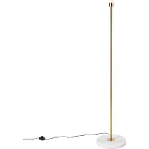 QAZQA Kaso - Moderne Vloerlamp | Staande Lamp - 1 lichts - H 1415 mm - Goud/messing - Woonkamer | Slaapkamer | Keuken
