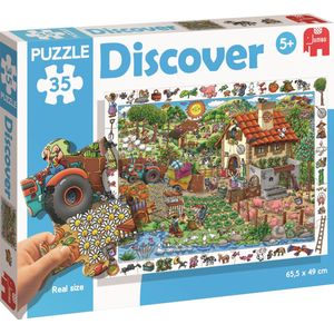 Premium Collection Children Puzzle Discover: Farm 35 pcs Legpuzzel 35 stuk(s) Stripfiguren