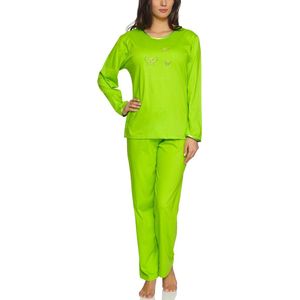 Merry Style Dames Pyjama - Lange mouwen - Lange broek - Katoen - MS-DR-Malwa-PJ - Groen (Lange mouwen) - S