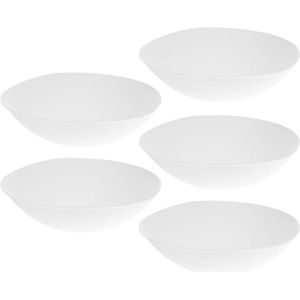 EGoods - Set van 5 Ronde Bh Pads in Grote Maten voor Dames - Strapless Beha Cups met Push-up - Inzetstukken voor Zwemkleding - Polyester - Wit