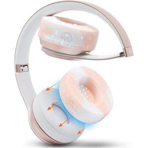 Zweetbestendige en Wasbare Oorkussenhoezen voor Beats Solo 4, 3 en 2 | Comfortabele en Stijlvolle Accessoires in Roze Marmer