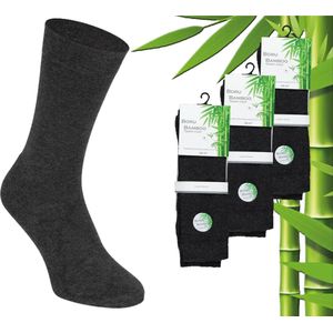 3 Paar Boru Bamboo Sokken - Bamboe - Badstof - Antra - Maat 39-42