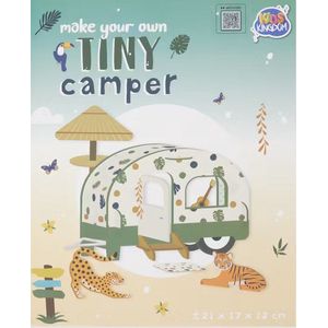Kids Kingdom miniatuur-bouwpakket - Maak je eigen mini camper - ''Jungle'' - Knutselen meisjes - Knutselen voor kinderen - Knutselen jongens - Knutselpakket - Bouwpakket kinderen- Modelbouw - Modelbouw & miniaturen