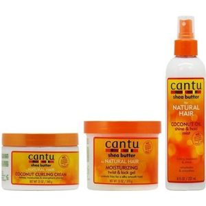 Cantu Naturals Set Curling Cream + Lock & Twist + Shine Mist