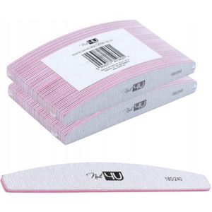 Nail4U Nagelvijl Basic Halve Maan 180/240 Grit - 50 Stuks