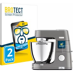 BROTECT - Screenprotector voor Kenwood Titanium Chef Patissier XL - Folie Beschermfolie transparant (2 Stuks)