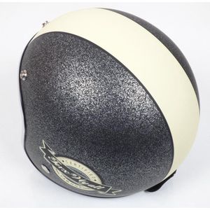 koffer bol jet torx wyatt noir beige mat taille xs pour moto scooter cyclo mob custom