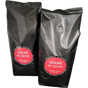 2 x 1 kg gemalen (ground) koffie - intensiteit 3/5 - PR Coffee